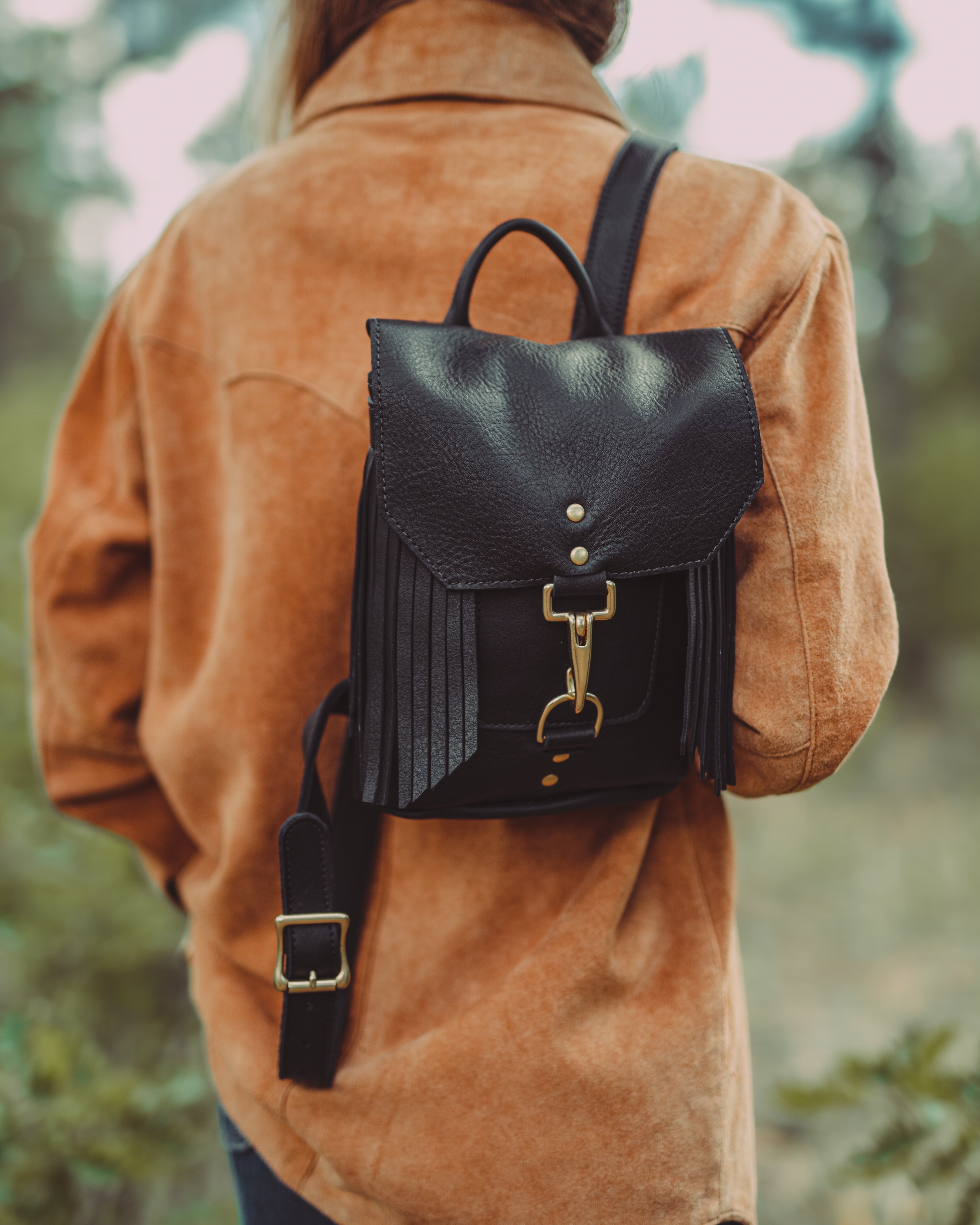 black custom mini prospect backpack The Mimi Custom Handmade Glovetan Leather Backpack– Crossbow