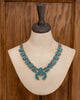 1930's Zuni Turquoise Squash Blossom Necklace - Crossbow