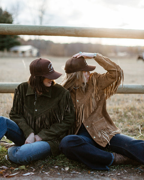 The 1970's Fringe Jacket - Olive