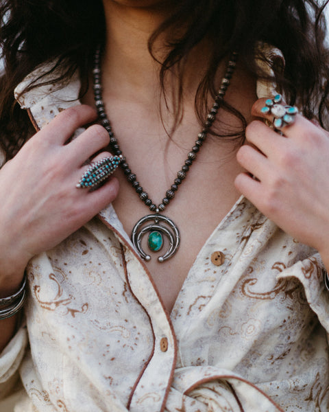 Vintage 1950s Navajo Naja Necklace