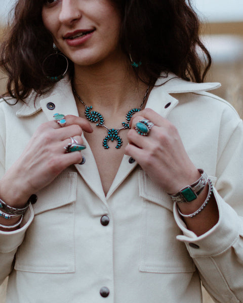 Vintage Zuni Petit Point Necklace