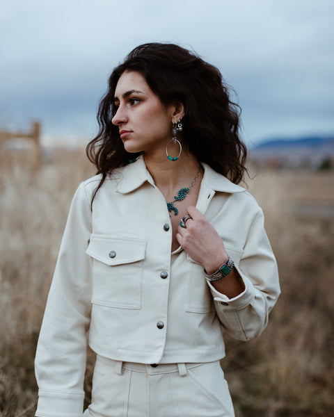 Crossbow x Street and Saddle Denim Jacket - Cream