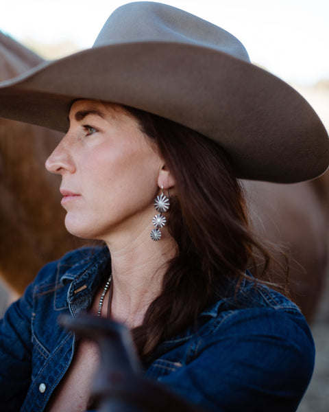 STERLING SPUR EARRING