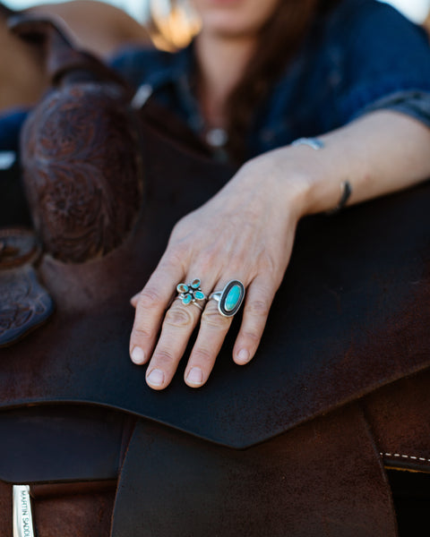 TURQUOISE SHADOW BOX RING