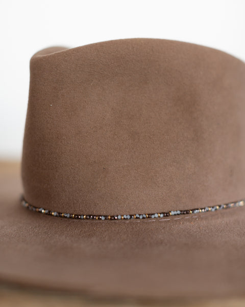 BEADED GLASS HAT BAND