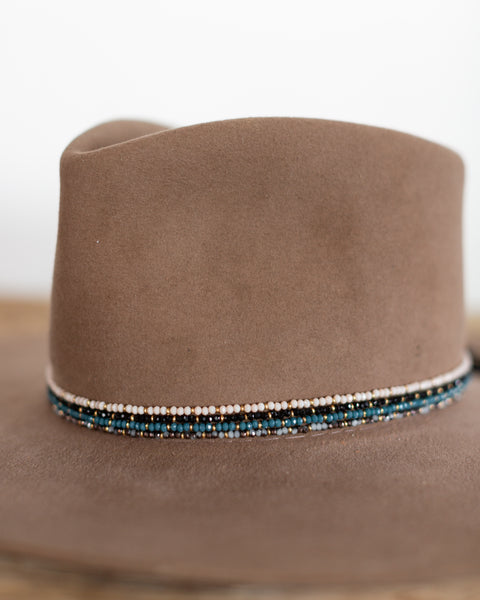 BEADED GLASS HAT BAND