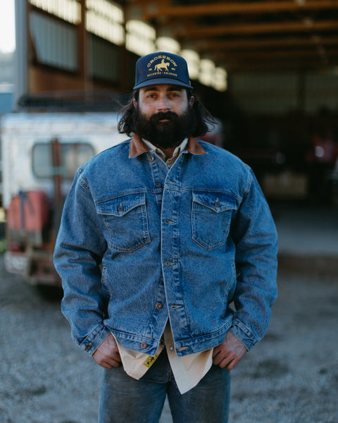 Denim Leather Shop Jacket