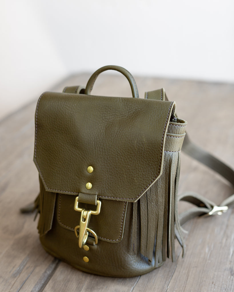 The Mimi Custom Handmade Glovetan Leather Backpack– Crossbow