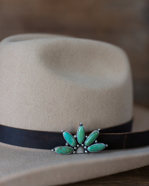 TURQUOISE LOTUS HAT BAND