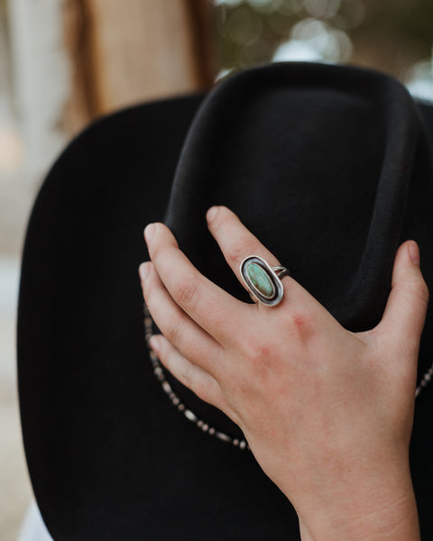 TURQUOISE SHADOW BOX RING