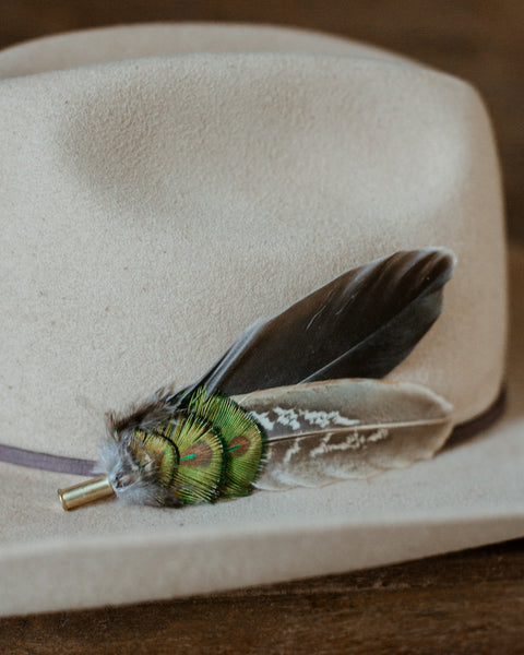 MAGNET HAT FEATHERS - Peacock