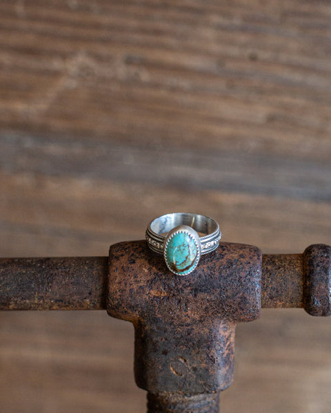 CROSSBOW TURQUOISE OVAL RING