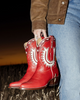 CUTE RED WOMENS COWBOY BOOTS TECOVAS