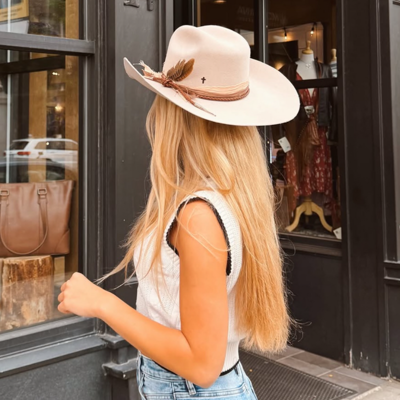 Custom White Felt Hat