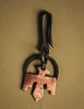 Cute Western Brass & Copper Bird Metal Keychain 