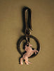 Cute Western Brass & Copper Cowboy Horse Metal Keychain 