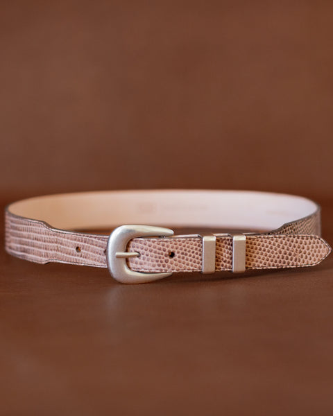 TAPERED EXOTIC BELT - Limestone Lizard
