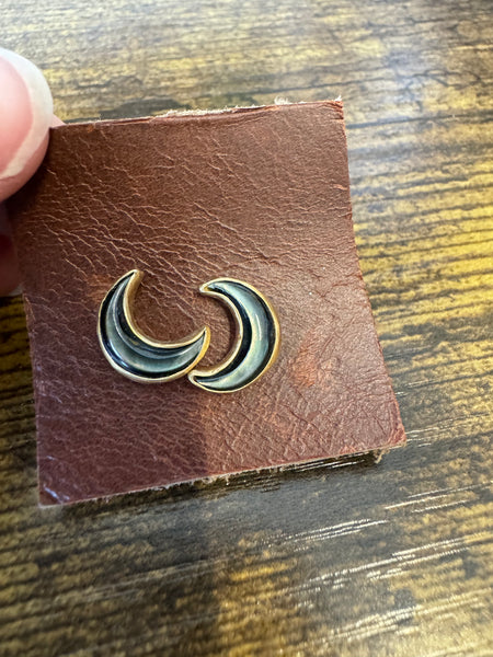 Crescent Moon Bezel Hat Pin