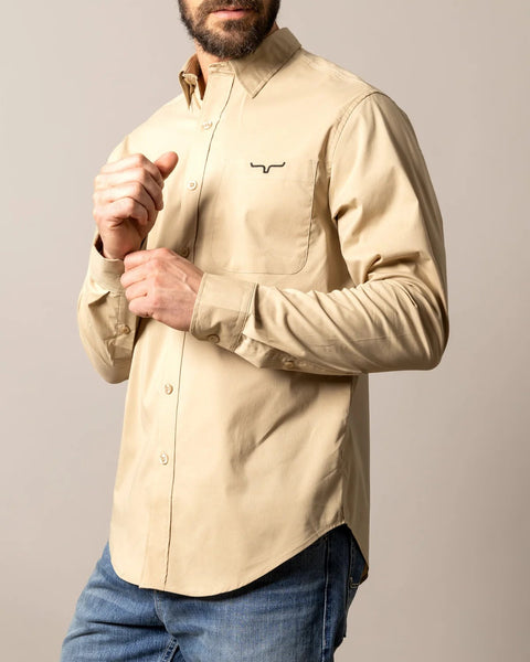 Kimes-Ranch-Team-Khaki-Dress-Shirt-Mens-Button-Down