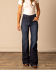 Kimes Ranch Women’s Olivia Jeans Dark Wash High Rise Wide Leg 