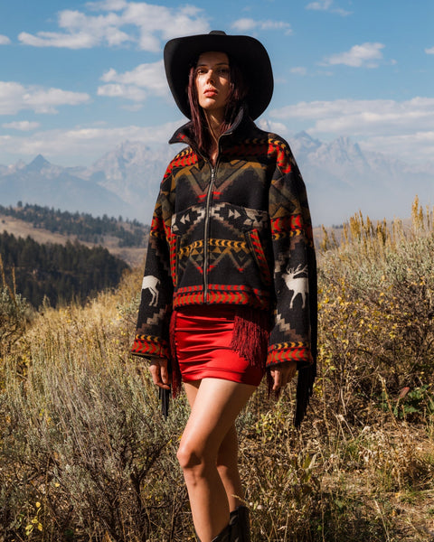 LOST TRAIL CROPPED FRINGE ARCHER OS