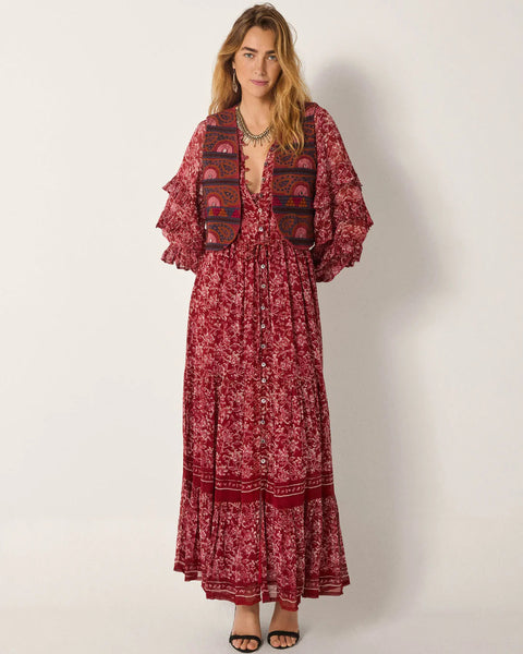 HARPER RED LION DRESS - XS