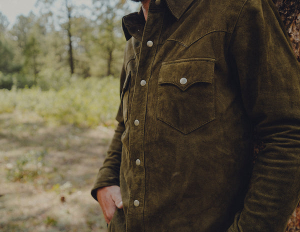 Men's Suede Leather Shirt