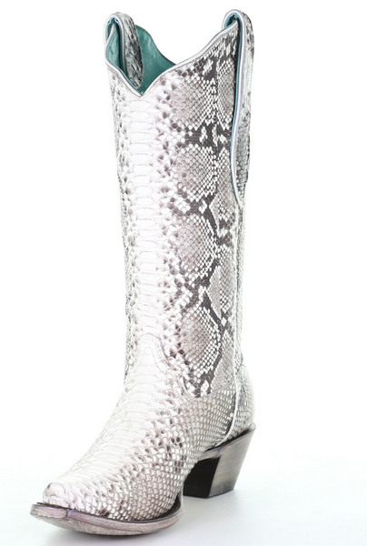 Natural Python Western Boot