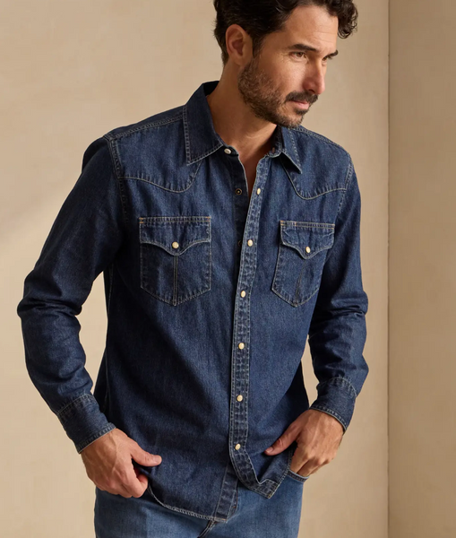 Men's Denim Pearl Snap