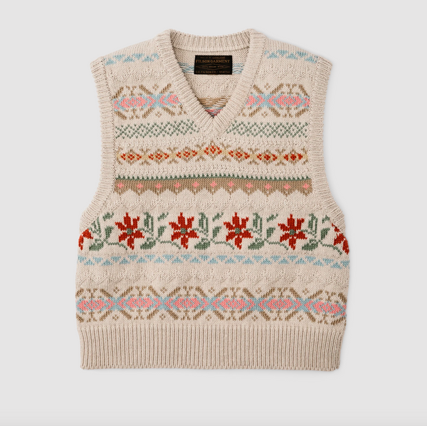 WOMEN'S JACQUARD FAIRISLE VEST - XS