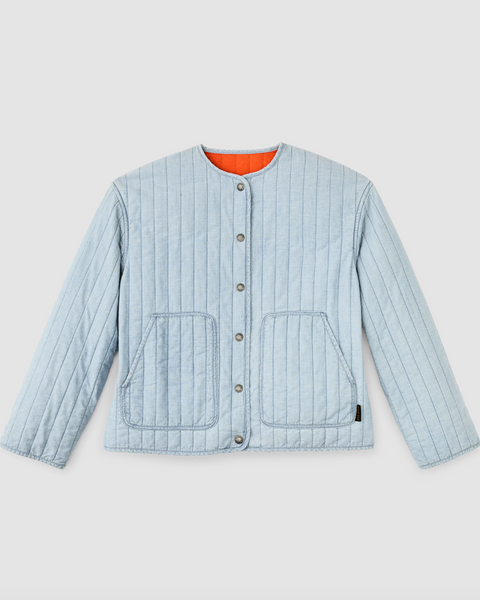 WOMEN'S CHAMBRAY QUILTED JACKET - XS