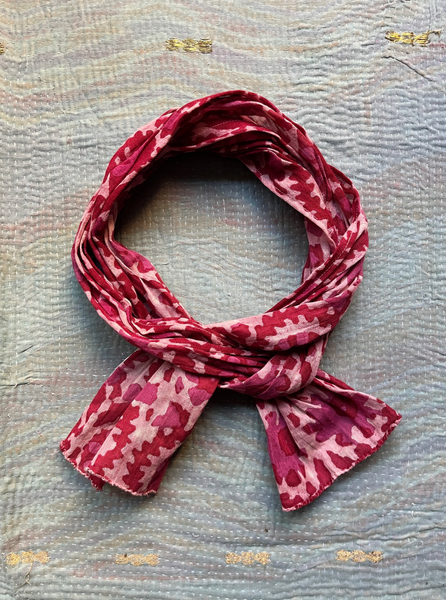 GOA SCARF - Hot Pink Floral