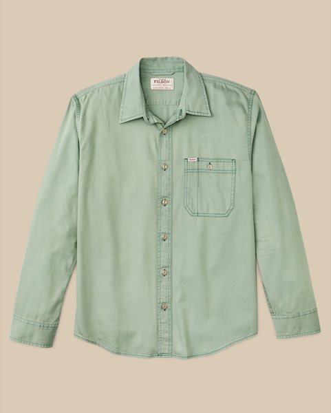 FILSON SHIPWRIGHT FINE TWILL SHIRT - Flint Green