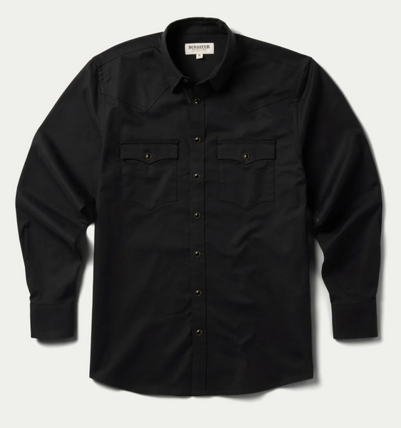 CLASSIC WESTERN BUTTON-DOWN - Black