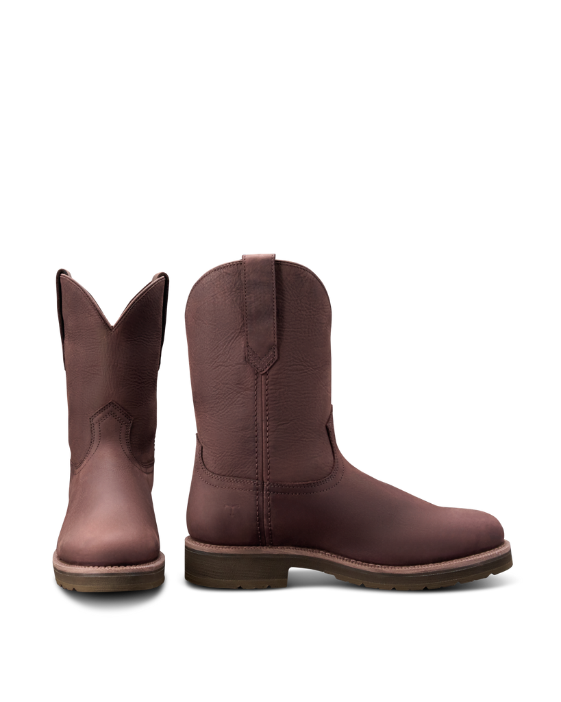 TECOVAS MENS THE RUGGED ROPER LEATHER DRESS OR WORK BOOT WATER-RESISTANT COWHIDE