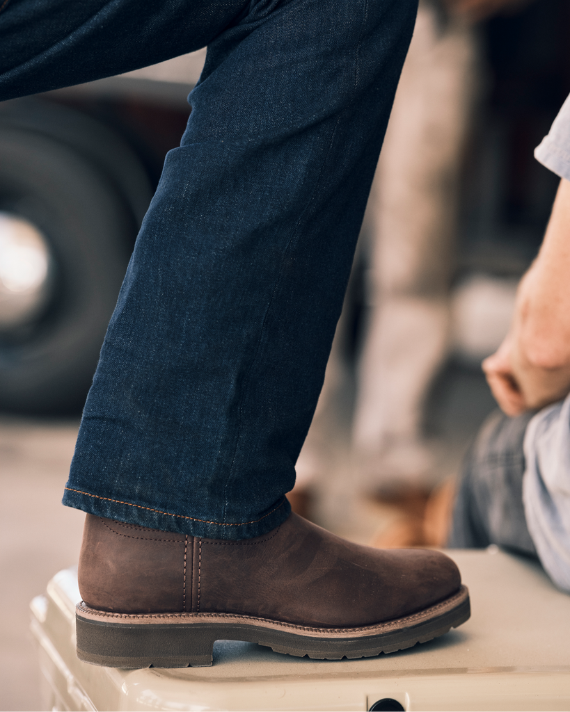 TECOVAS MENS THE RUGGED ROPER LEATHER WORK BOOT WATER-RESISTANT 