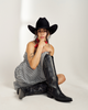 TECOVAS WOMENS BLACK LEATHER WESTERN COWBOY BOOTS THE LORETTA COWGIRL BOOTS