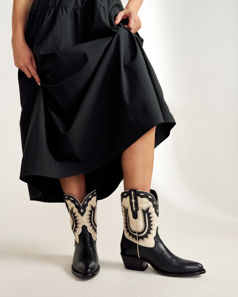 THE JOLENE CUTE TECOVAS WOMEN'S COWBOY BOOTS LEATHER ANKLE WESTERN BOOTIE