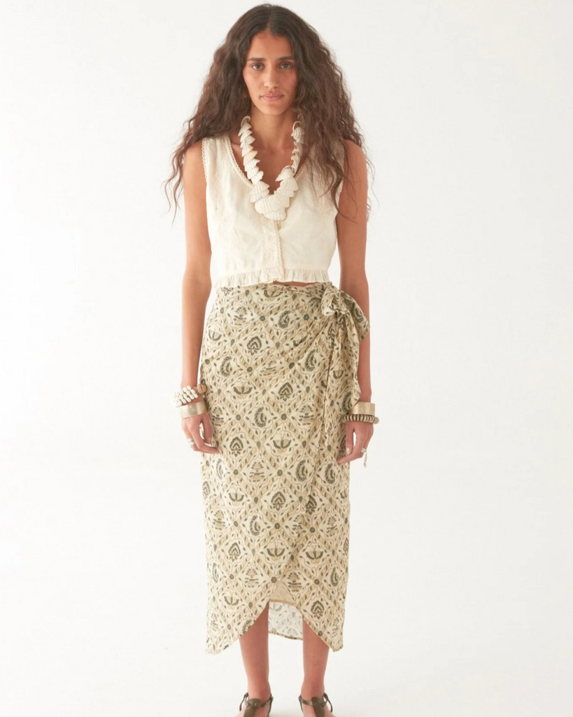 WOMENS BREATHABLE SOFT COTTON WRAP SKIRT 
