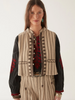 WOMENS EMBROIDERED COTTON VEST WITH POCKETS | THE DALIA 