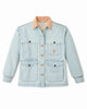 WOMENS FILSON 9OZ LIGHT DENIM CRUISER JACKET COTTON COURDEROY LINED  NAVY COAT