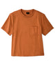 WOMENS FILSON SHORT SLEEVE POCKET TEE COMFY CREW NECK ORANGE T SHIRT