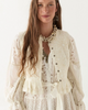 WOMENS IVORY WHITE LONG SLEEVE BUTTON DOWN VEST | TESELA-SANDRO