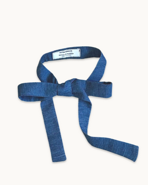 WOMENS LARIAT DENIM RIBBON NECK TIE