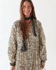 WOMENS LONG COTTON SLEEVED DRESS 