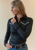 WOMENS PERFORMANCE WESTERN LONG SLEEVE BUTTON DOWN SHIRT