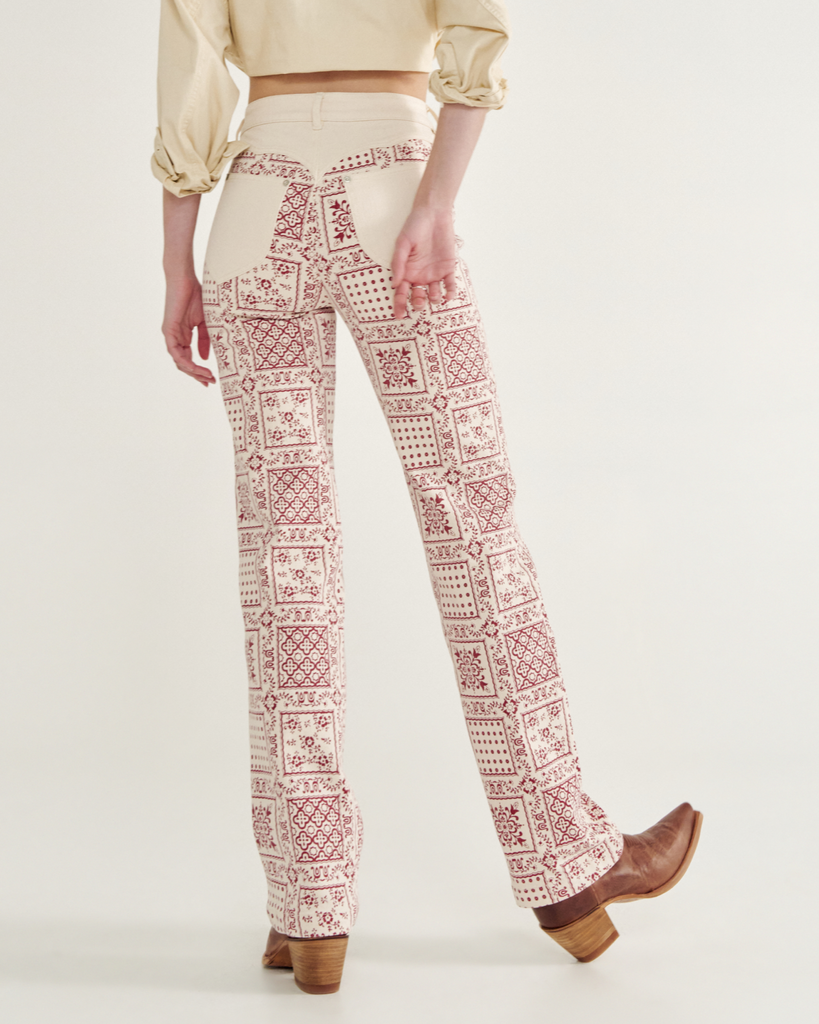 WOMENS TECOVAS VINTAGE HIGH-RISE WESTERN CUTE JEANS 