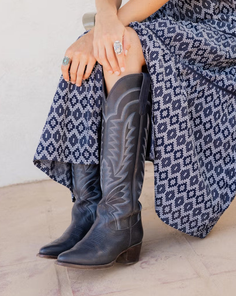 Womans Navy Cowgirl Boots Tecovas