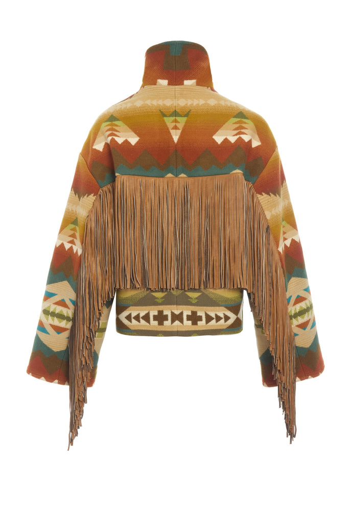 Wool Womens Jacket With Fringe