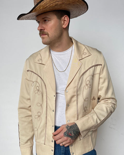 MEN'S BOLERO JACKET - Beige